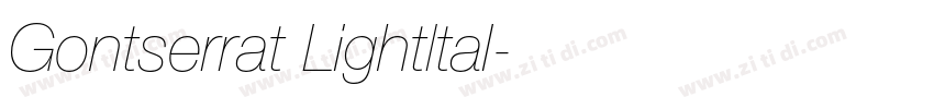 Gontserrat LightItal字体转换